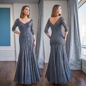NWT Stunning Jade Couture K228061 Grey Size 2 Dress